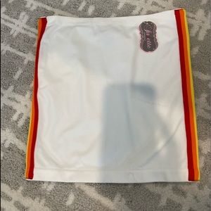 New Tube Top white with rainbow sides